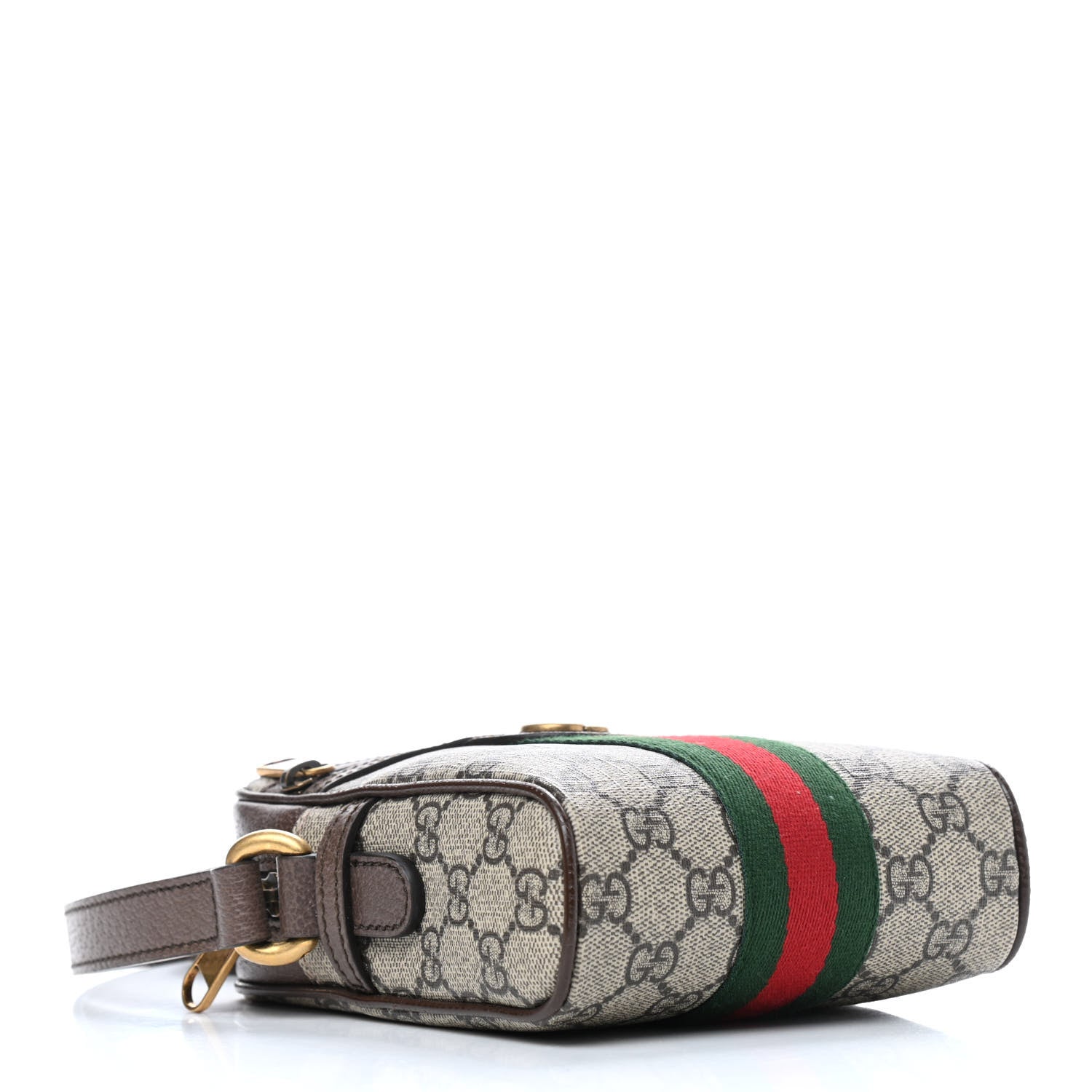Gucci GG Supreme Monogram Web Mini Ophidia Messenger Brown 3 of 8
