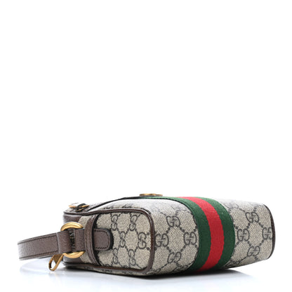 Gucci GG Supreme Monogram Web Mini Ophidia Messenger Brown 3 of 8