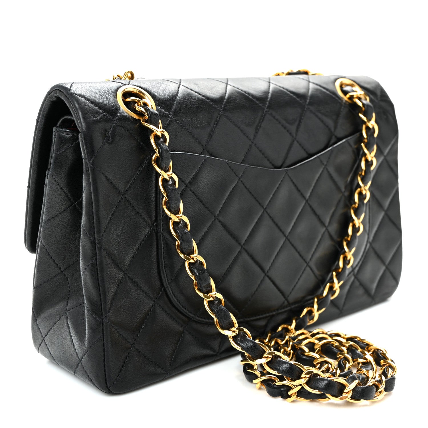 Chanel Lambskin Quilted Small Double Flap Black 3 of 10