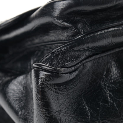 Saint Laurent Crinkled Calfskin Matelasse Monogram Medium Niki Chain Satchel Black 10 of 10