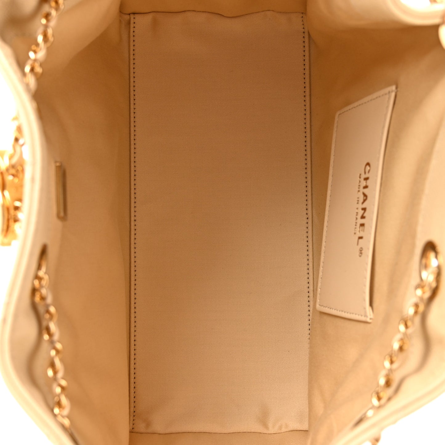 Caviar Quilted Small Chanel 25 Handbag Light Beige