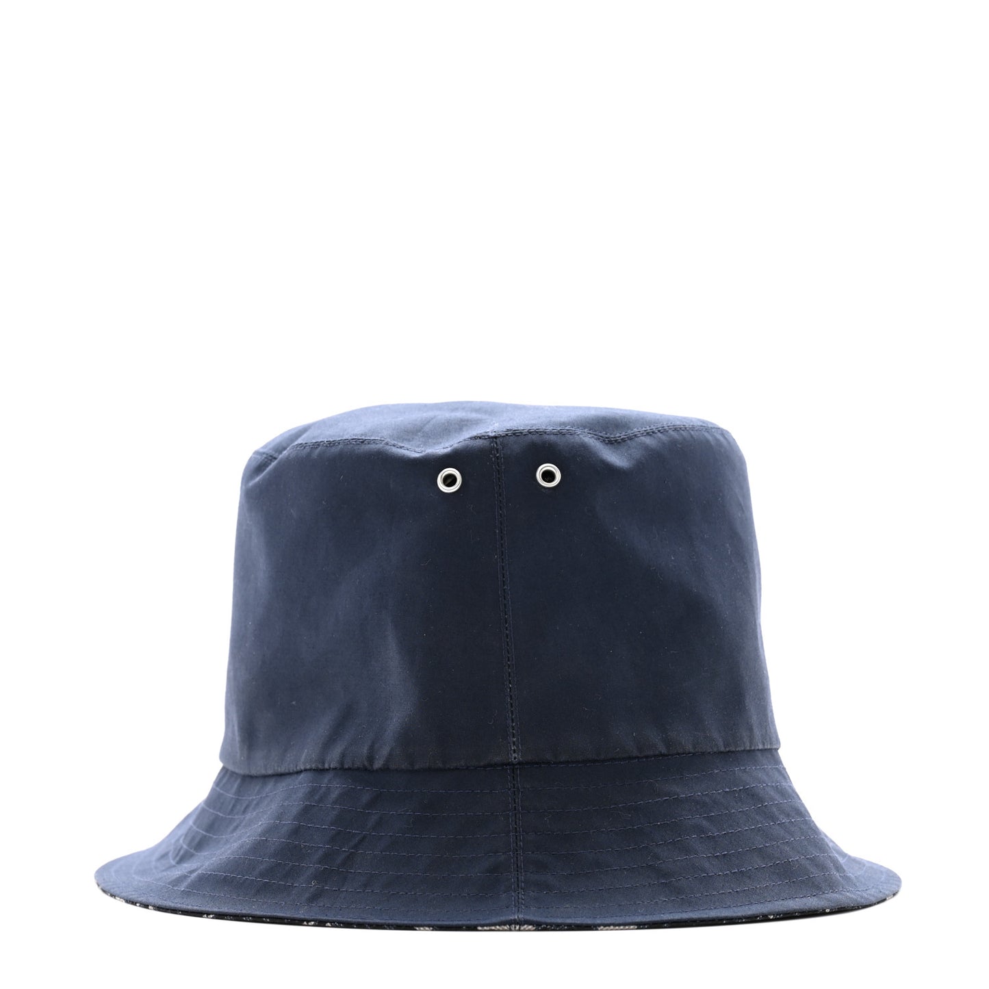 Polyester Cotton Oblique Teddy-D Brim Bucket Hat Blue