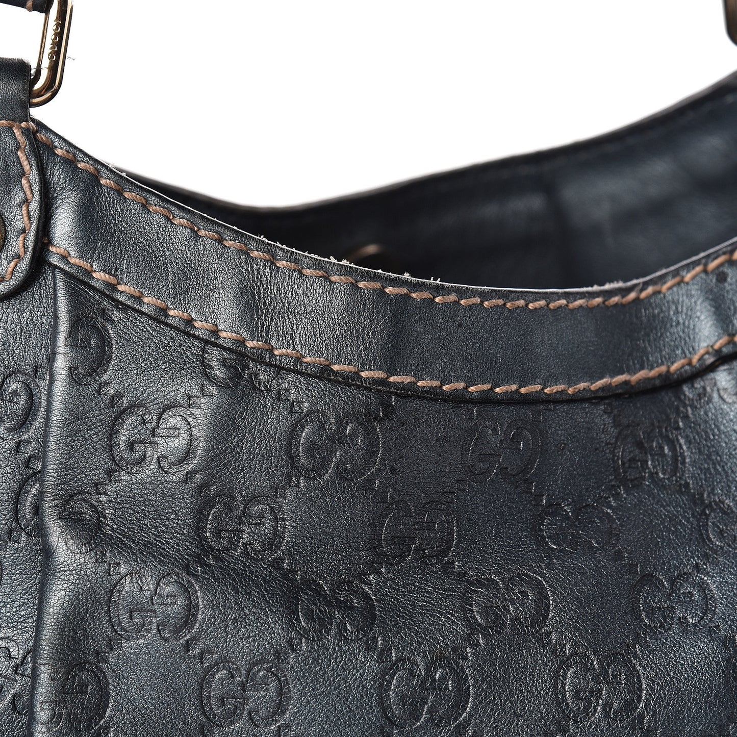 Metallic Guccissima Large Sukey Tote