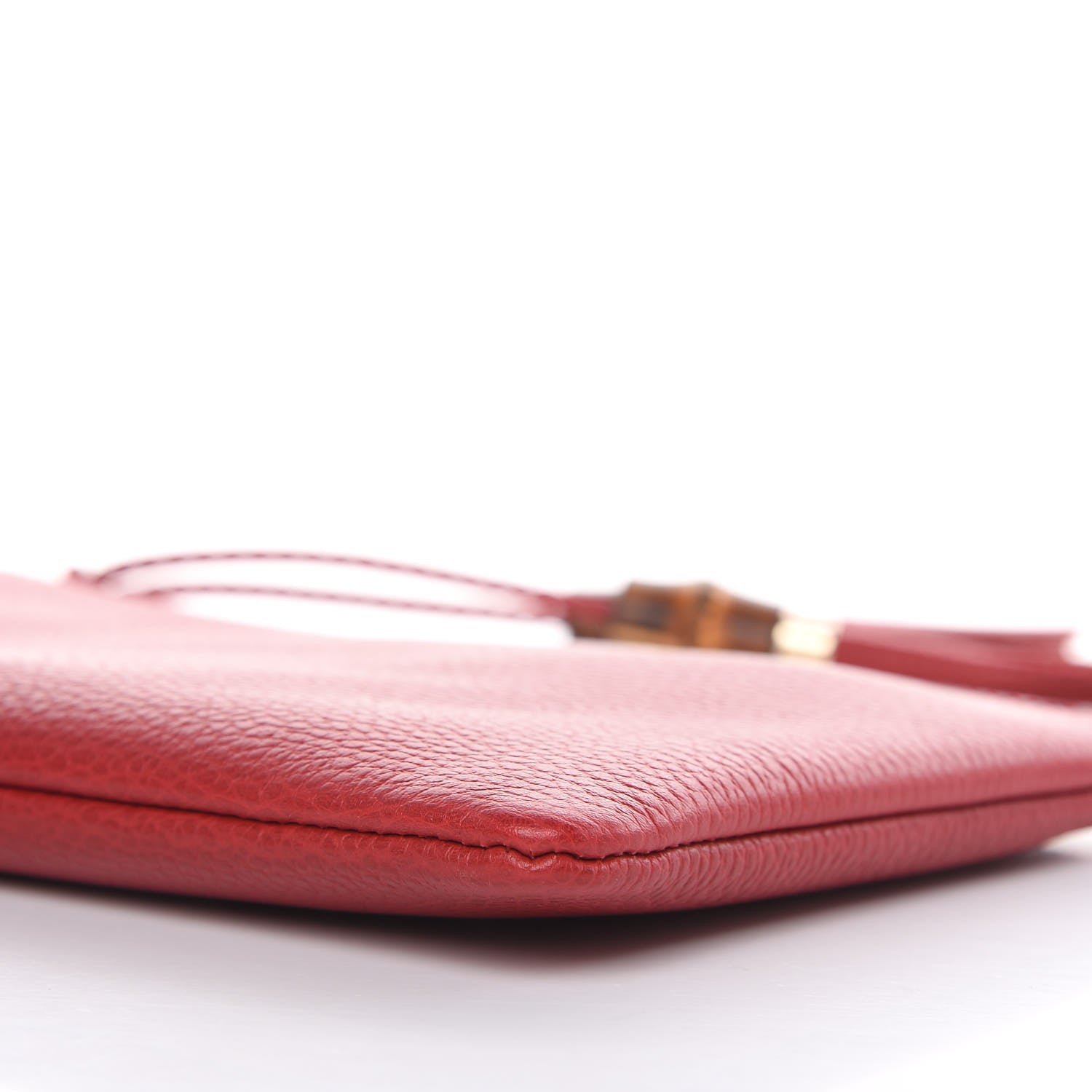 Gucci Calfskin Bamboo Clutch Red 9 of 9