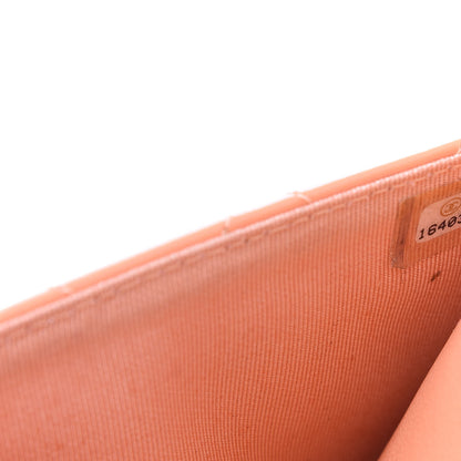 Chanel Patent Quilted Wallet On Chain WOC Orange 8 of 10