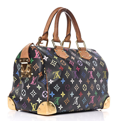 Louis Vuitton Monogram Multicolor Speedy 30 Black 3 of 18
