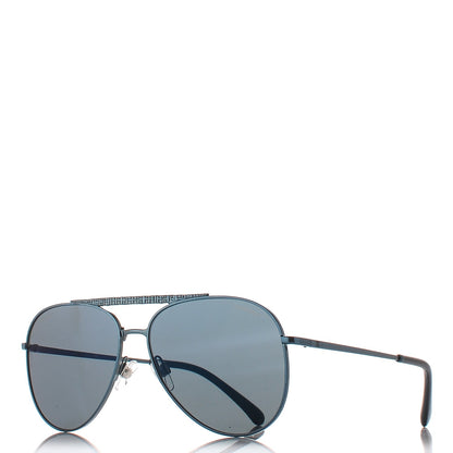 Chanel Aviator Metallic Pilot Sunglasses 4231 Dark Blue 1 of 9