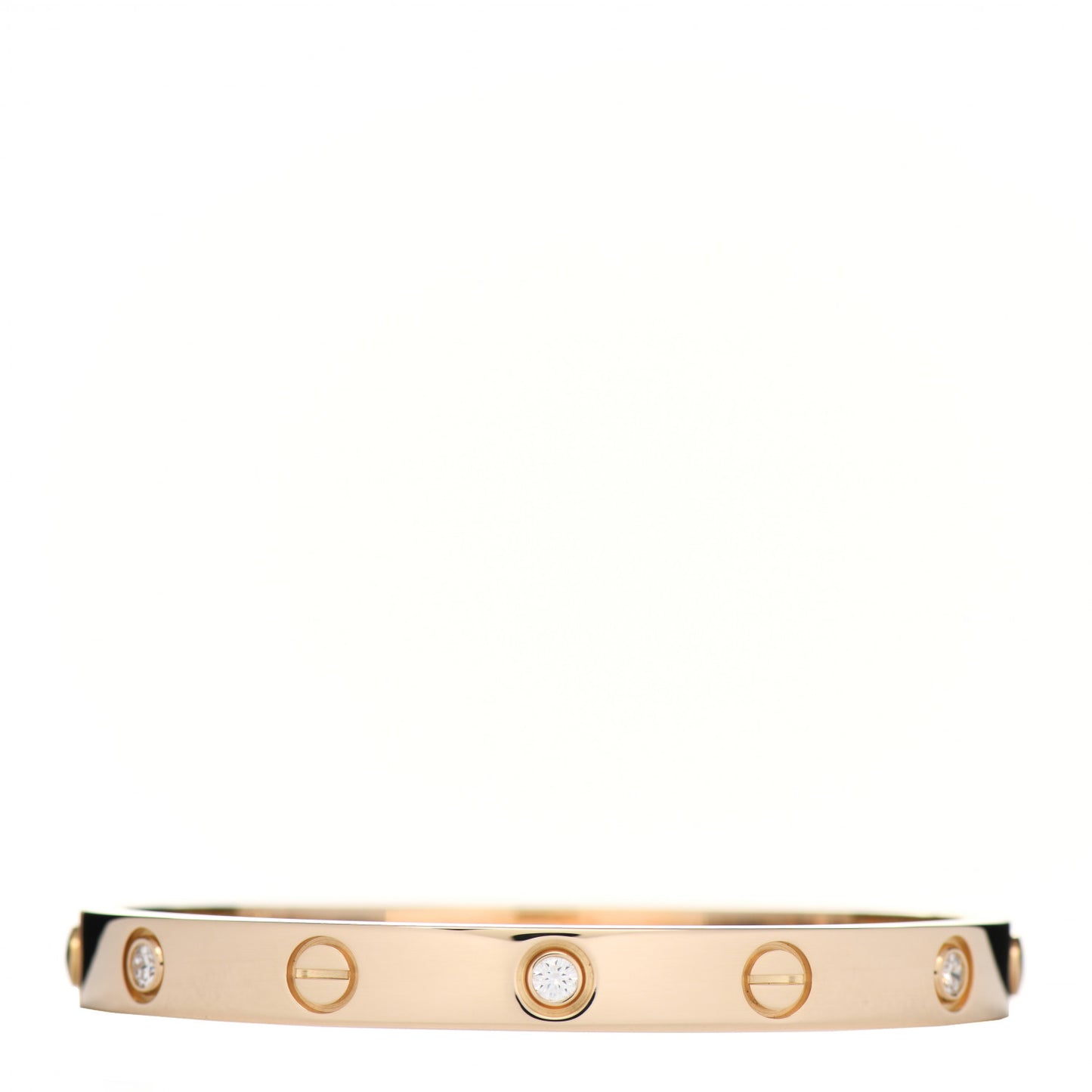 18K Yellow Gold 6 Diamond LOVE Bracelet 16