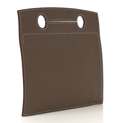 Hermes Togo Backpocket Pouch 30 Etoupe 3 of 7
