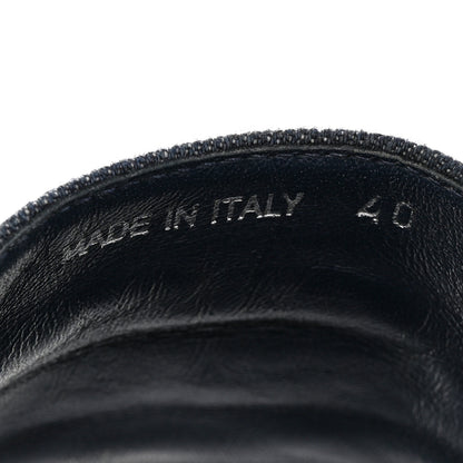 Prada Denim Logo Espadrilles Sandals 40 Blue 8 of 12