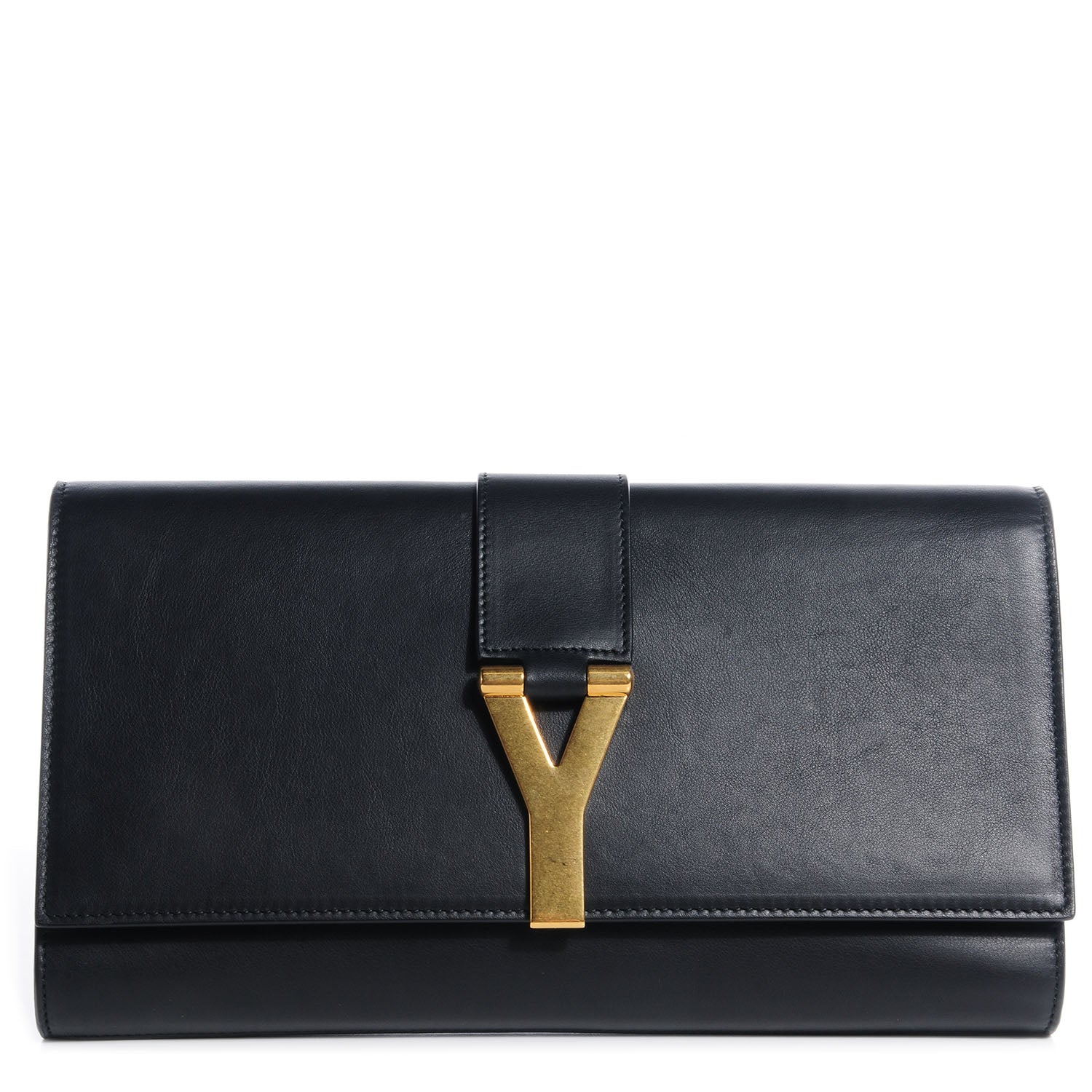 Saint Laurent Calfskin Classic Y Clutch Black 1 of 8