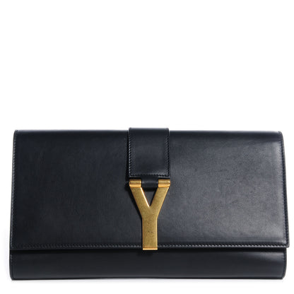 Saint Laurent Calfskin Classic Y Clutch Black 1 of 8