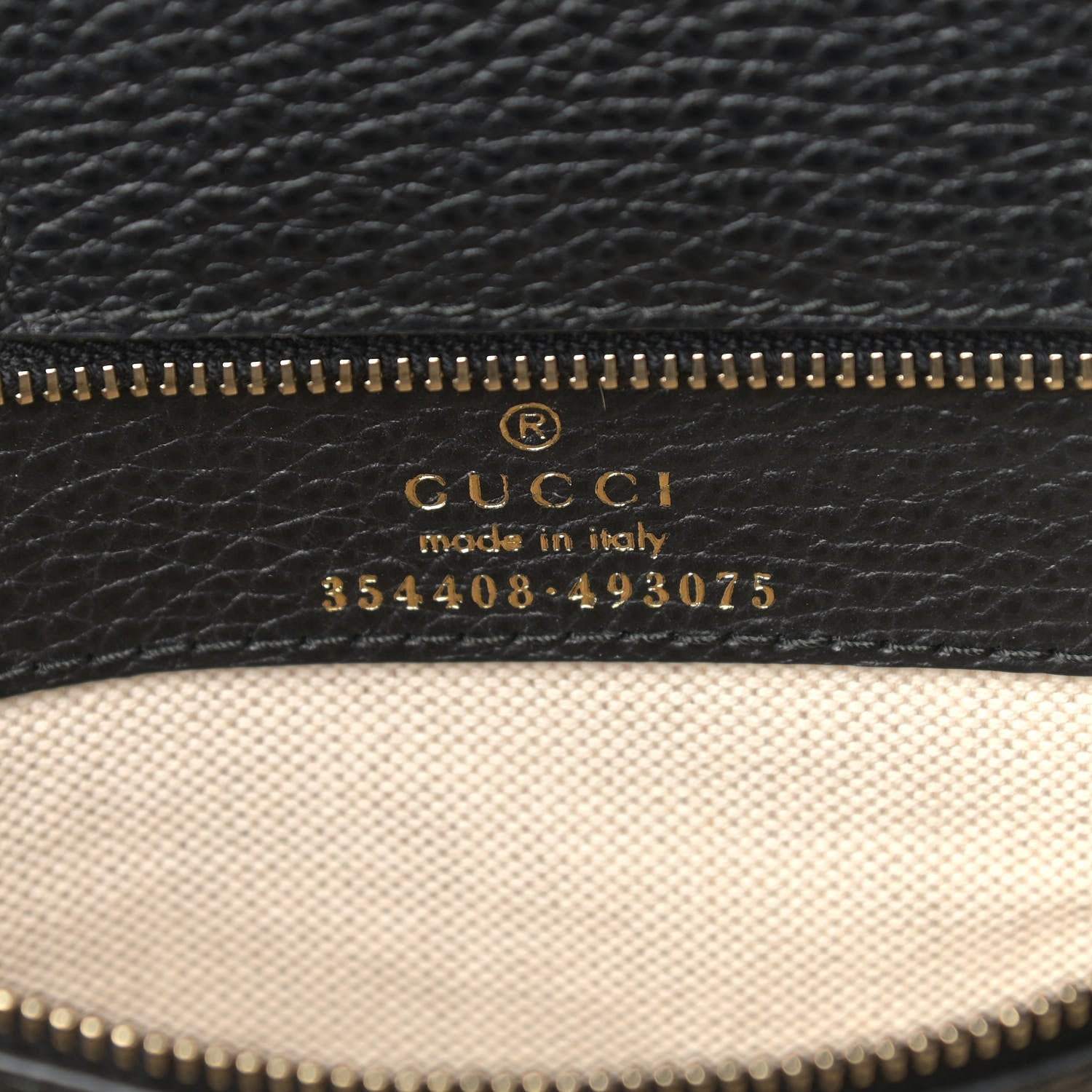 Gucci Pebbled Calfskin Small Swing Tote Black 6 of 10