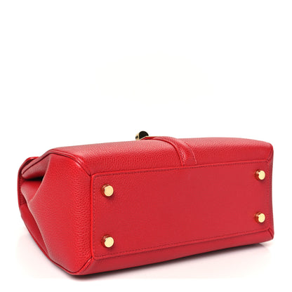 Celine Grained Calfskin Small 16 Top Handle Bag Red 4 of 9