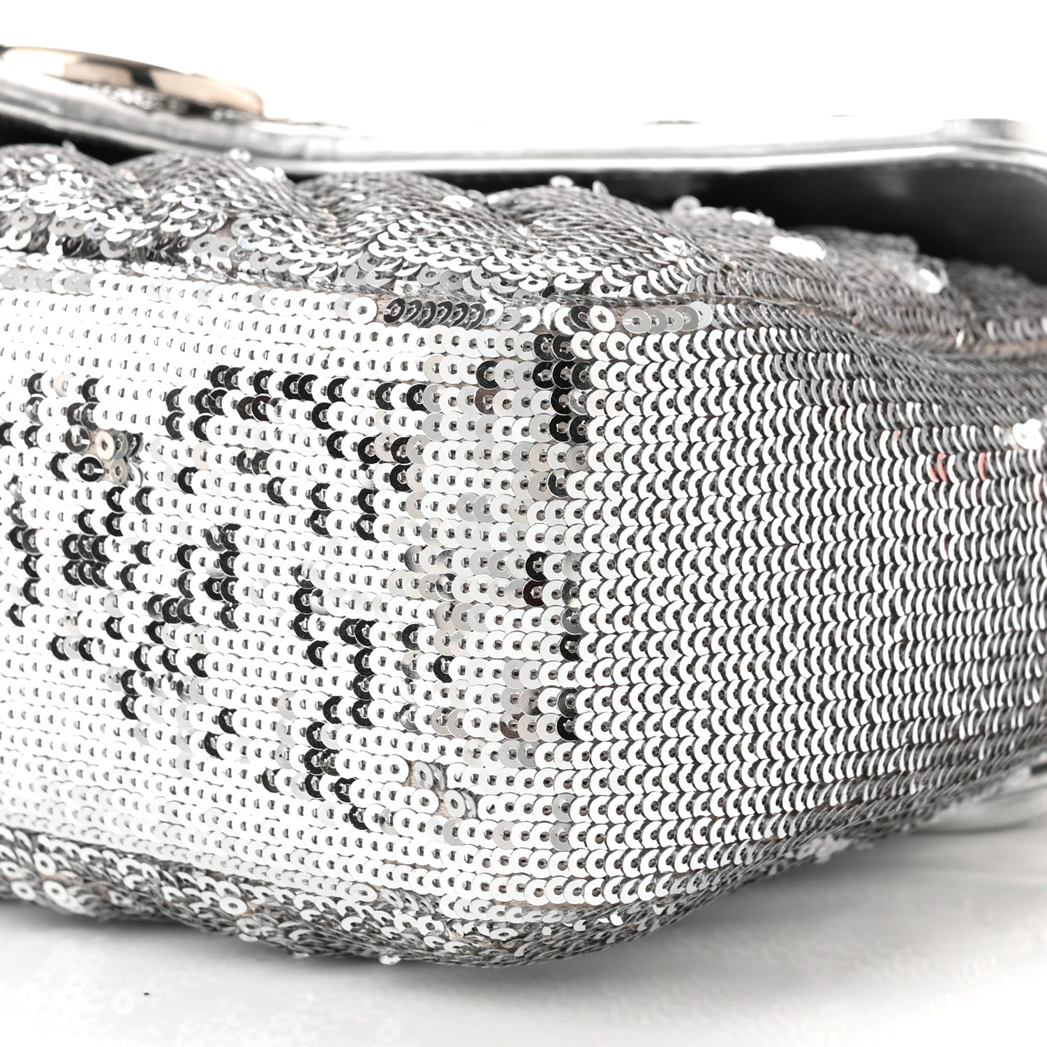 Gucci Sequin Matelasse Small GG Marmont Shoulder Bag Silver 10 of 10