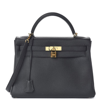 Hermes Togo Kelly Retourne 32 Black 1 of 11