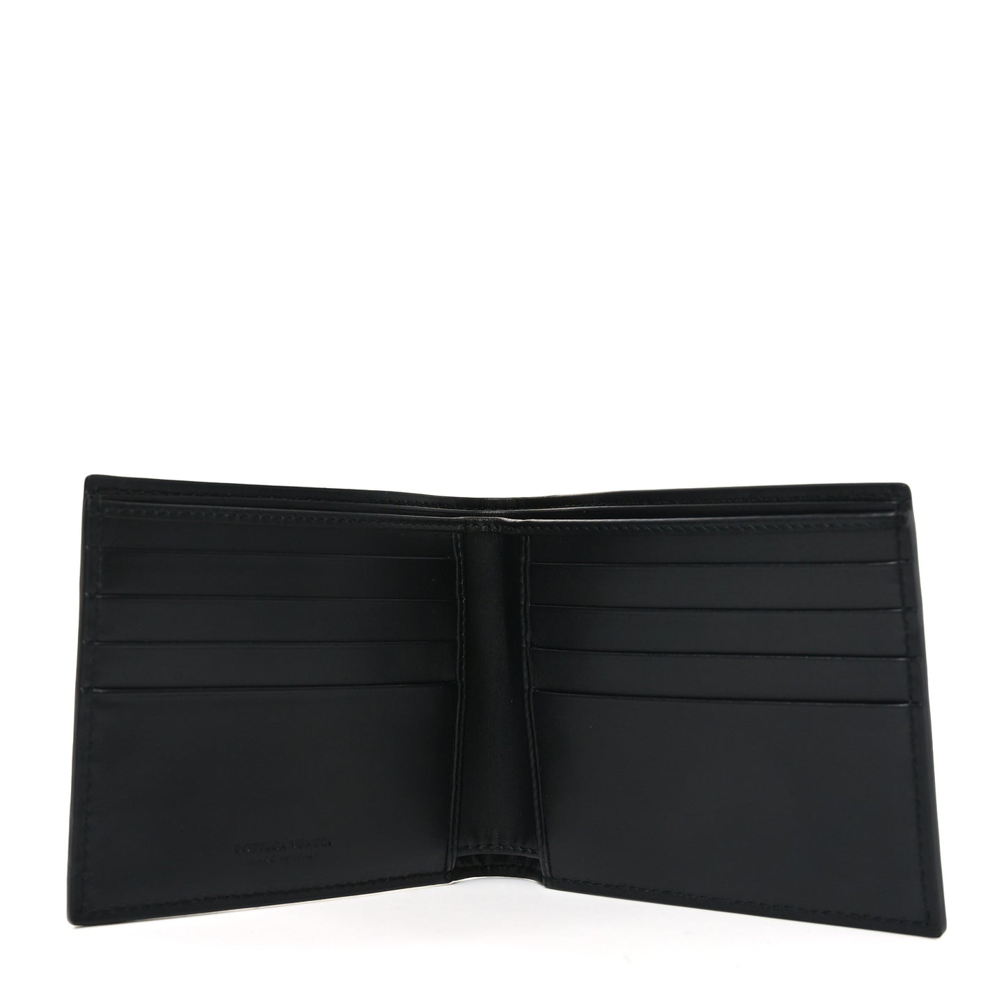 Nappa Intrecciato Bi-Fold Wallet Black