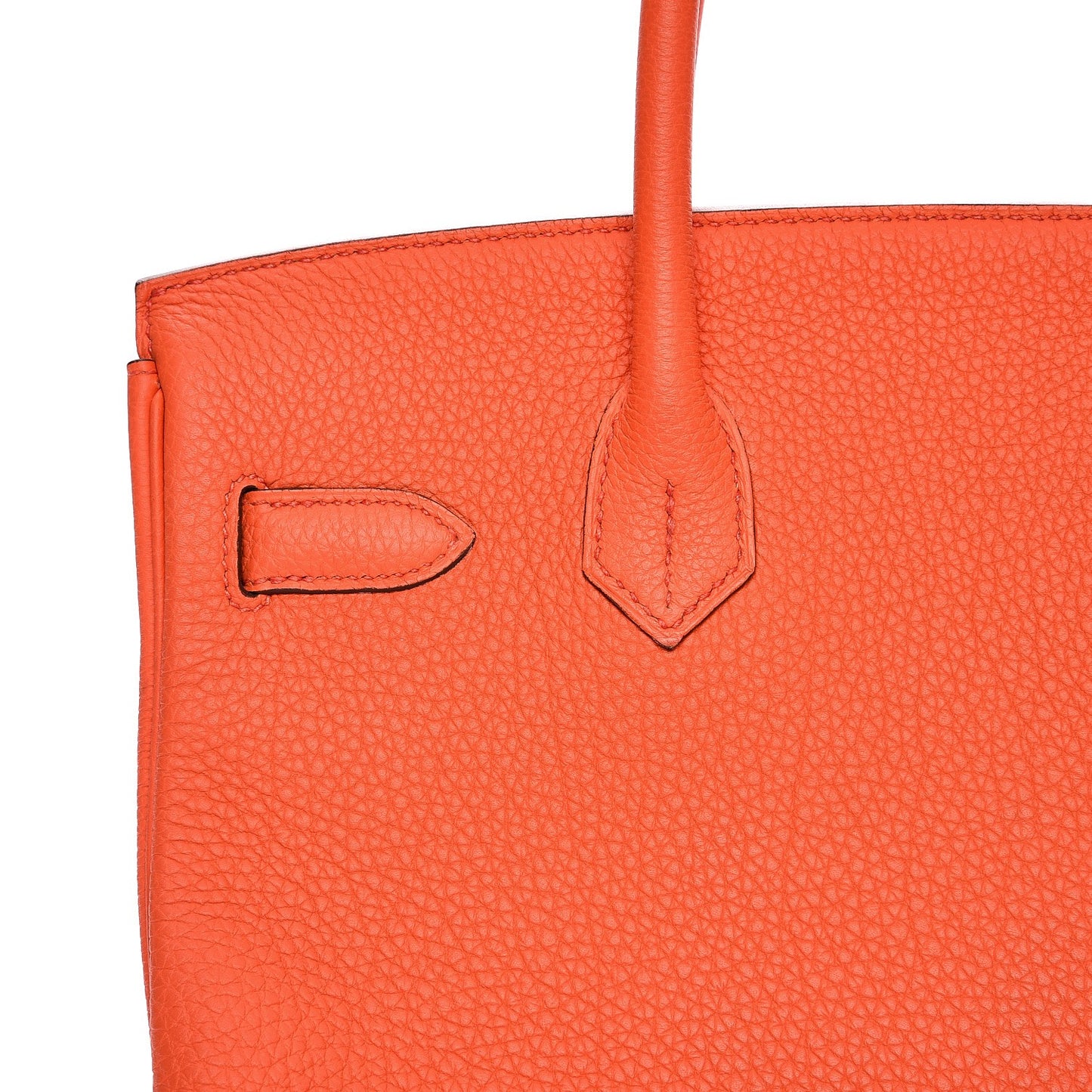 Taurillon Clemence Birkin 30 Orange Poppy