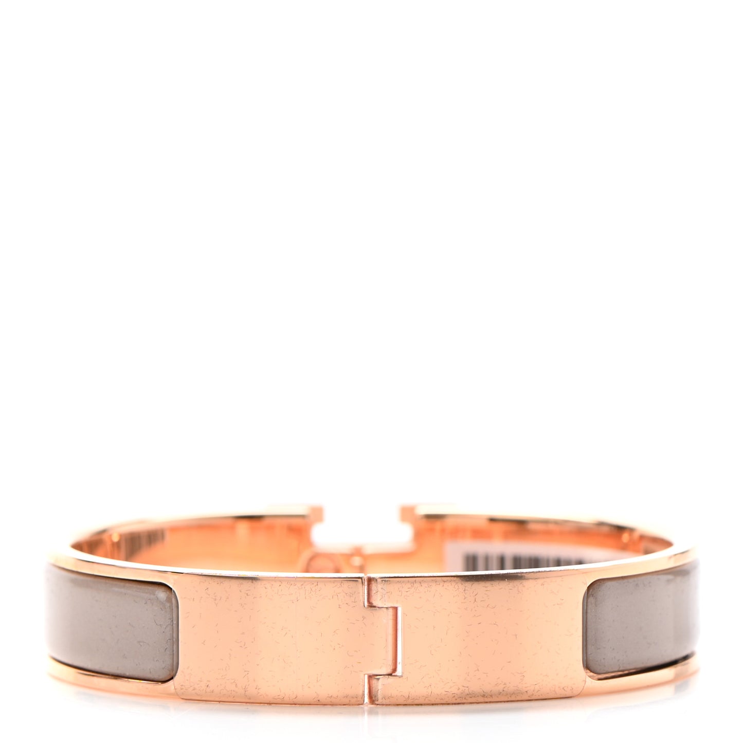 Enamel Narrow Clic Clac H Bracelet PM Marron Glace