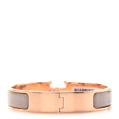 Hermes Enamel Narrow Clic Clac H Bracelet PM Marron Glace 3 of 5