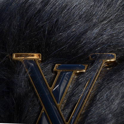 Louis Vuitton Nathalia Fox Fur Scarf Blue Nuit 6 of 9
