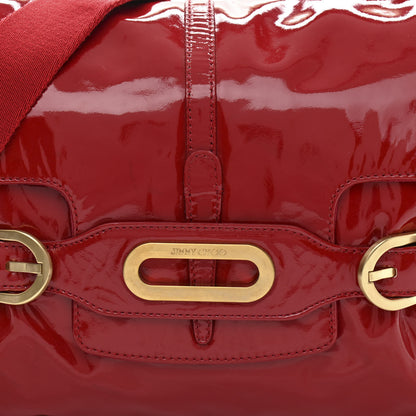 Jimmy Choo Patent Calfskin Tulita Shoulder Bag Red 7 of 10