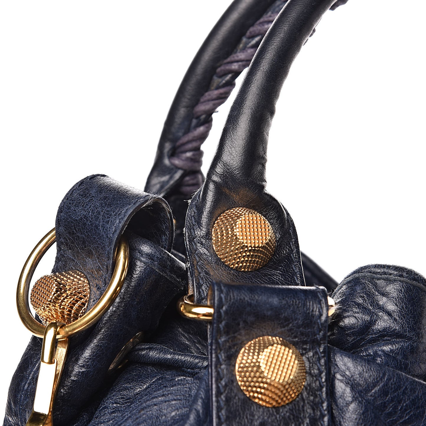 Agneau Giant 21 Gold Hardware Pompon Bleu Roi