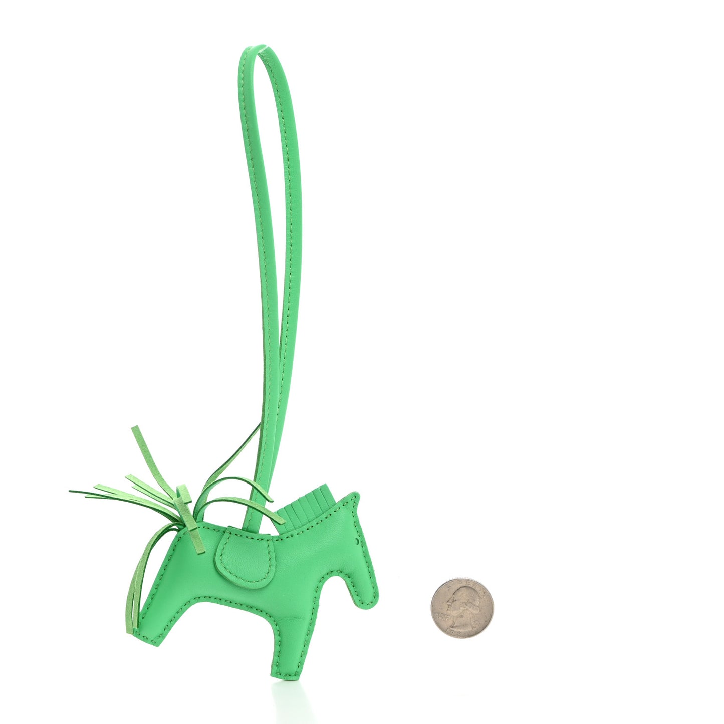 Milo Lambskin Grigri Rodeo Horse Bag Charm PM Vert Comics