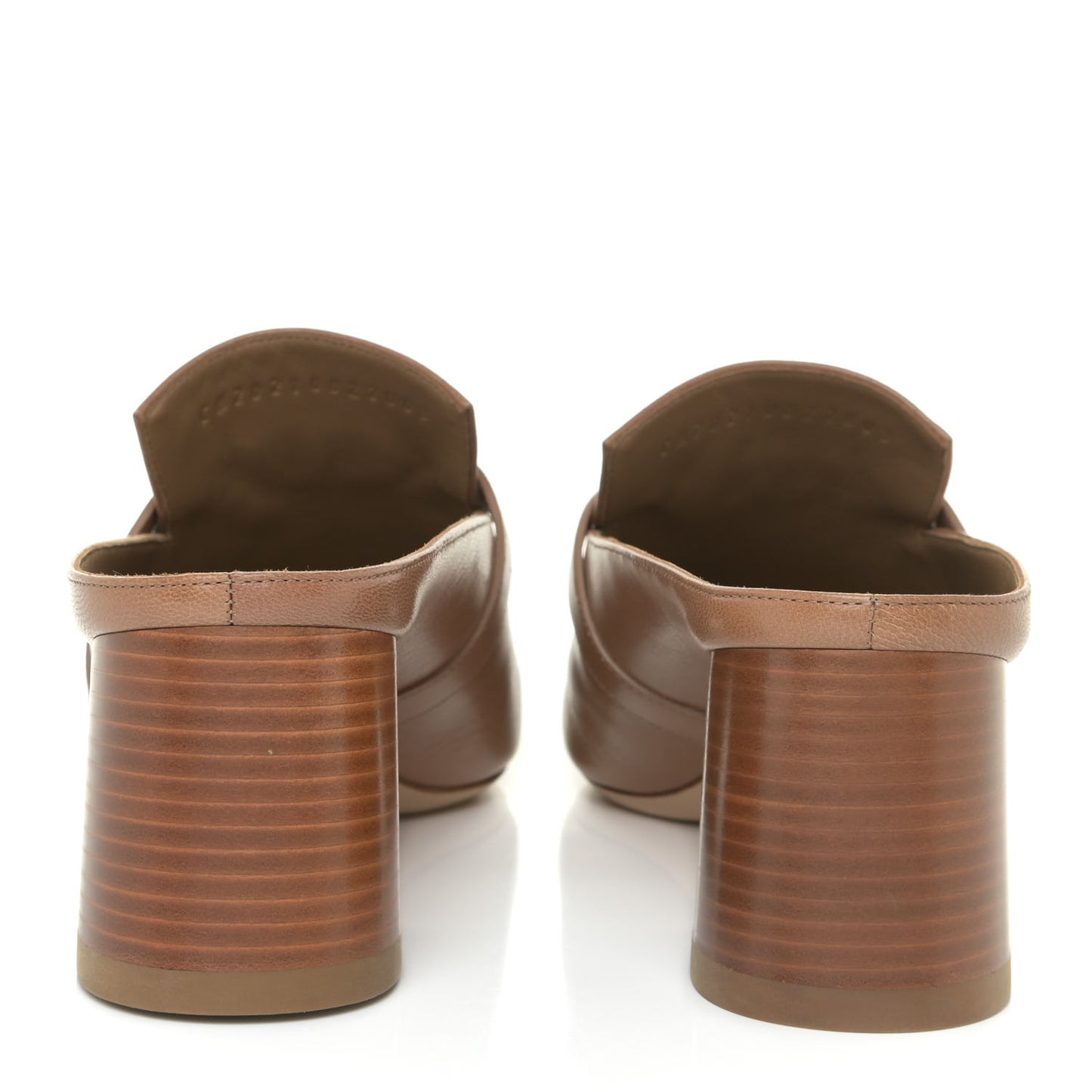 Goatskin Blossom Mules 39 Marron Havane