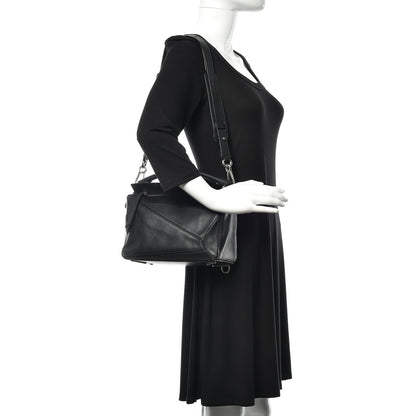 Loewe Calfskin Small Puzzle Bag Black 2 of 17