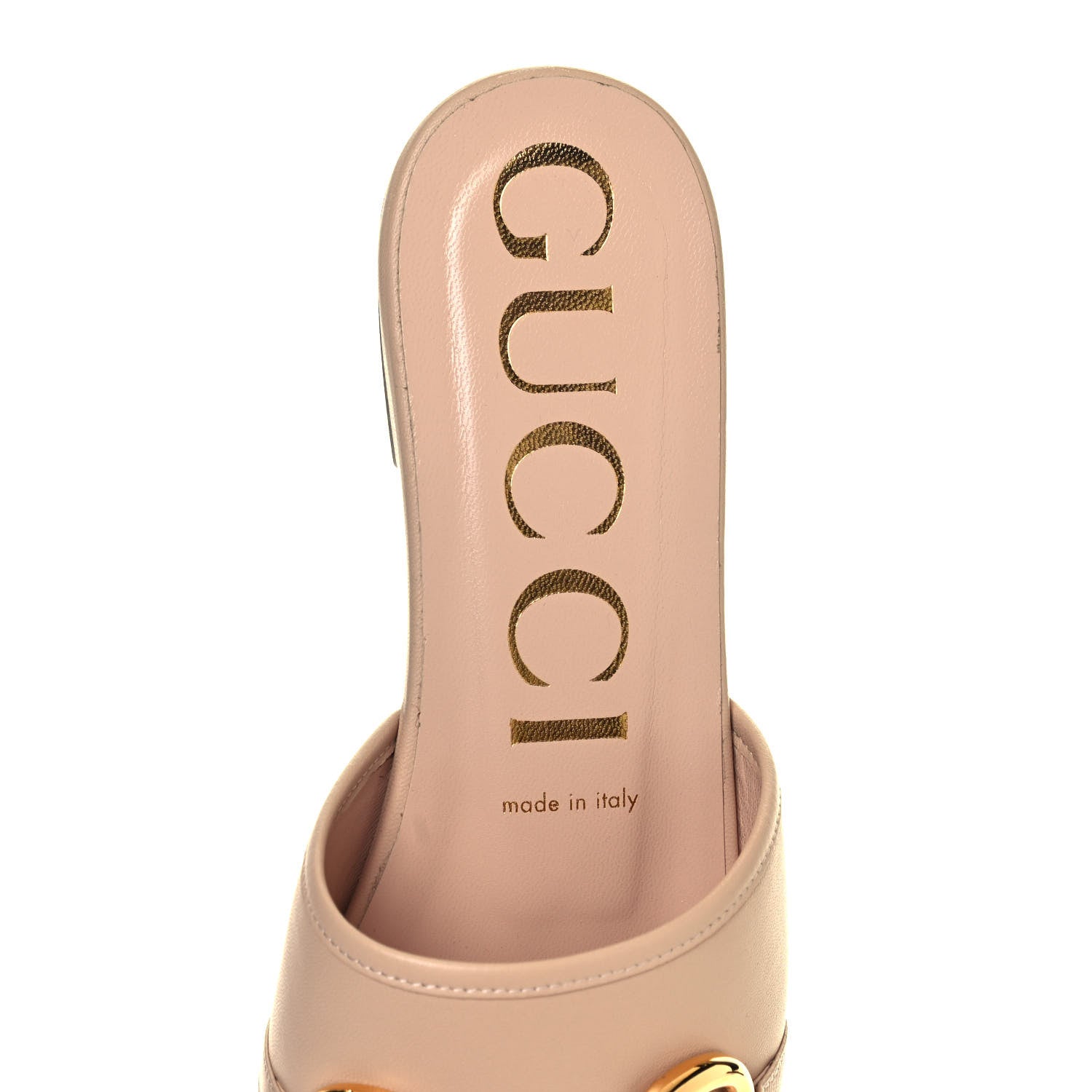 Gucci Nappa Horsebit Flat Slide Sandals 38.5 Skin Rose 7 of 10