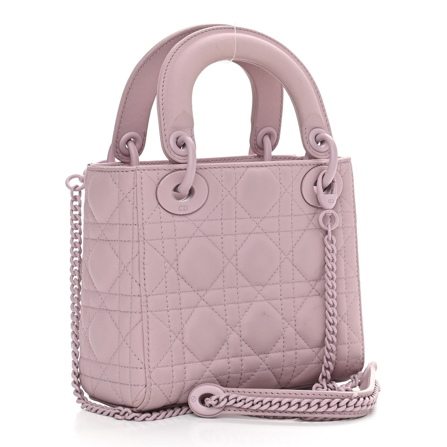 Ultra Matte Calfskin Cannage Mini Lady Dior Lavender