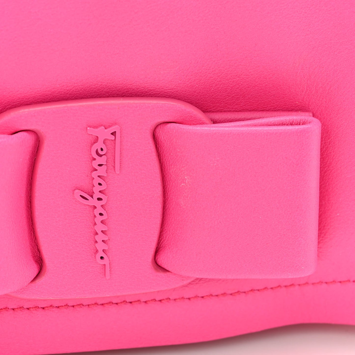 Calfskin Mini Viva Bow Shoulder Bag Hot Pink