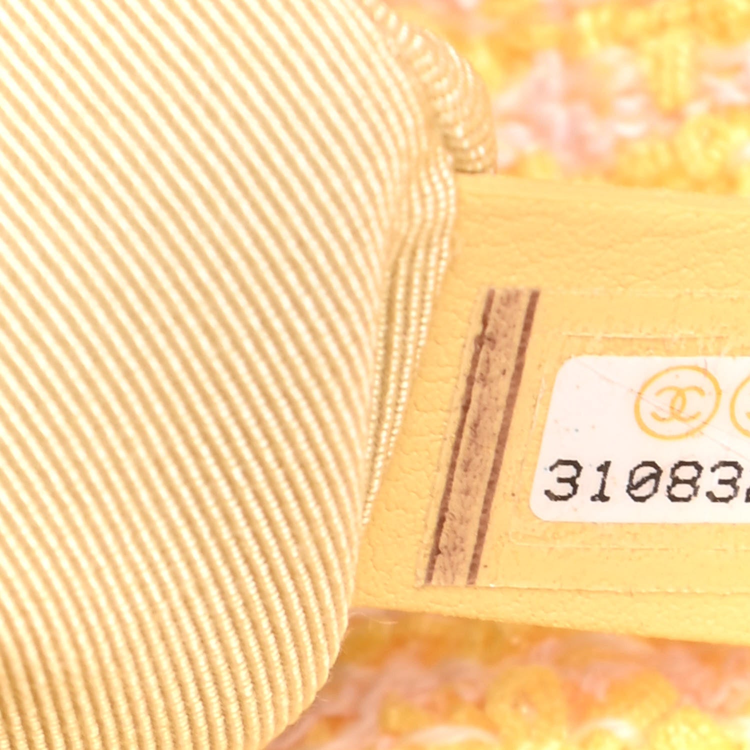 Chanel Tweed Quilted Large Chanel 19 Flap Yellow 7 of 9