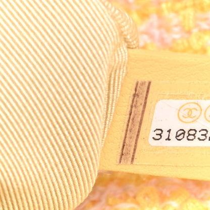 Chanel Tweed Quilted Large Chanel 19 Flap Yellow 7 of 9