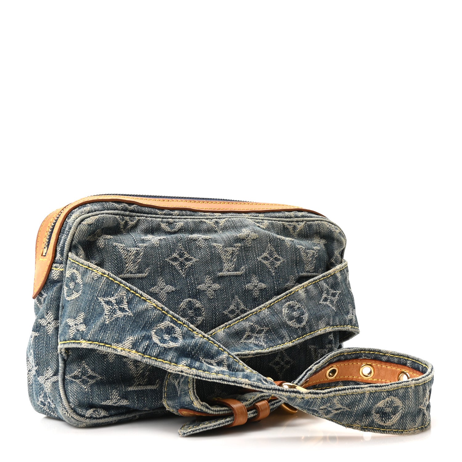 Louis Vuitton Monogram Denim Bum Bag Blue 3 of 9