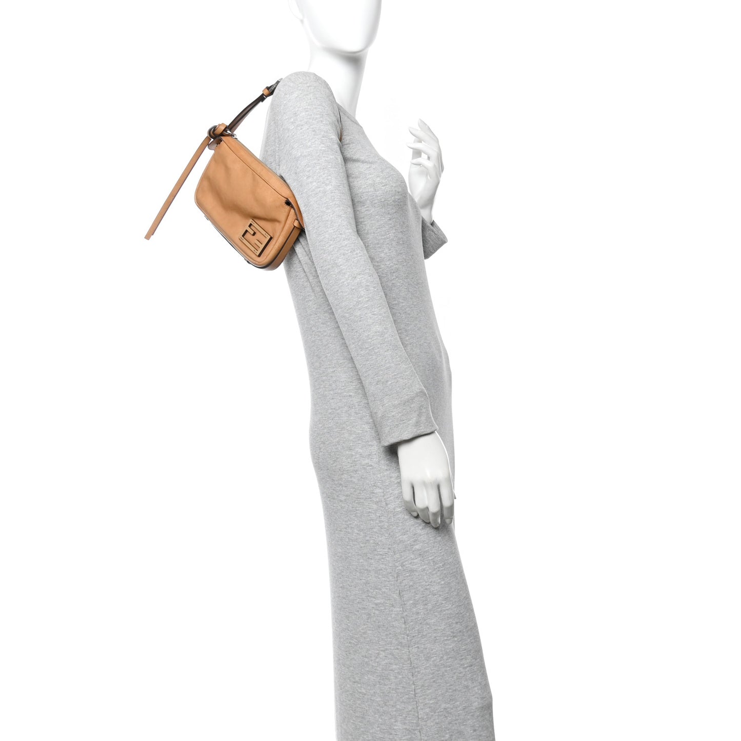 Vitello Mini Simply Fendi Shoulder Bag Miele Scuro