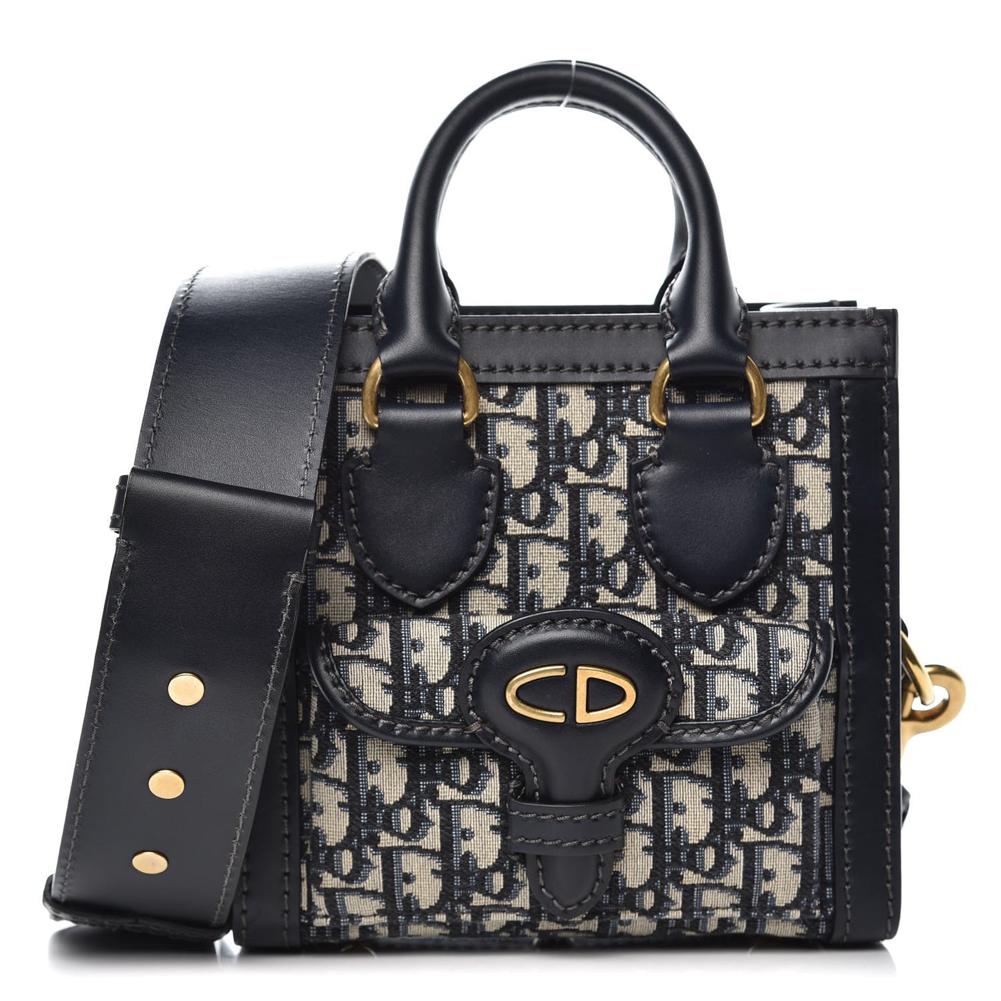 Oblique Mini Tote Bag Blue
