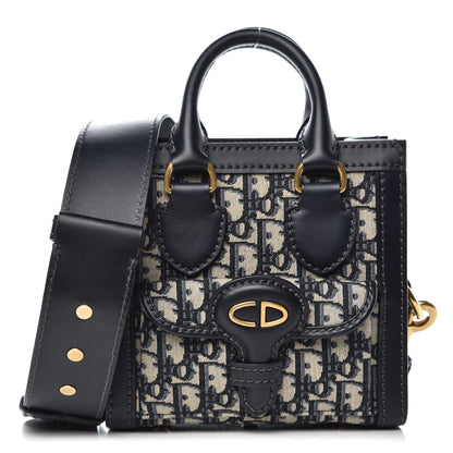 Christian Dior Oblique Mini Tote Bag Blue 1 of 9