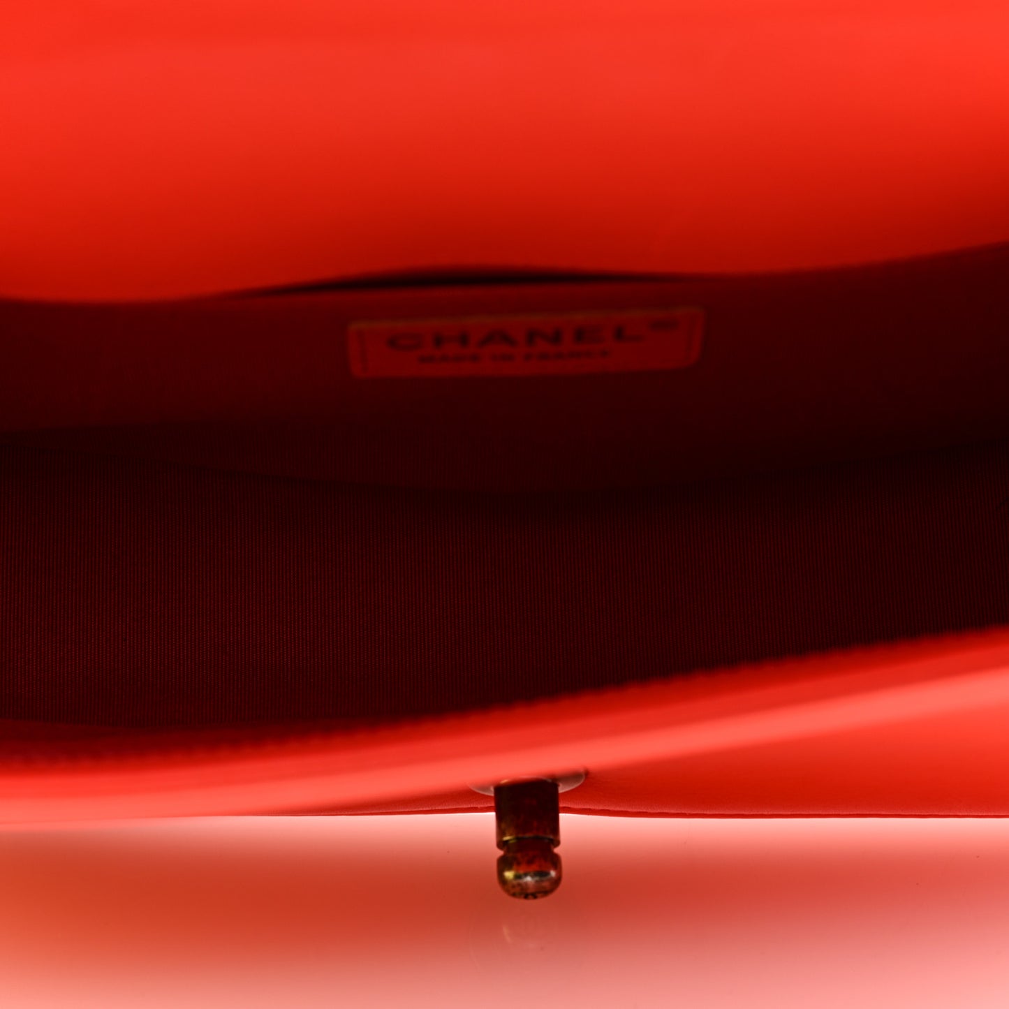 Calfskin Chevron Quilted Medium Boy Flap Red