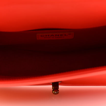 Chanel Calfskin Chevron Quilted Medium Boy Flap Red 5 of 9