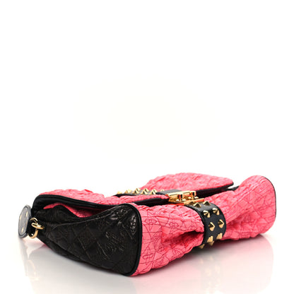 Louis Vuitton Satin Quilted Monogram Coquette Pochette Bunny Pink 4 of 9