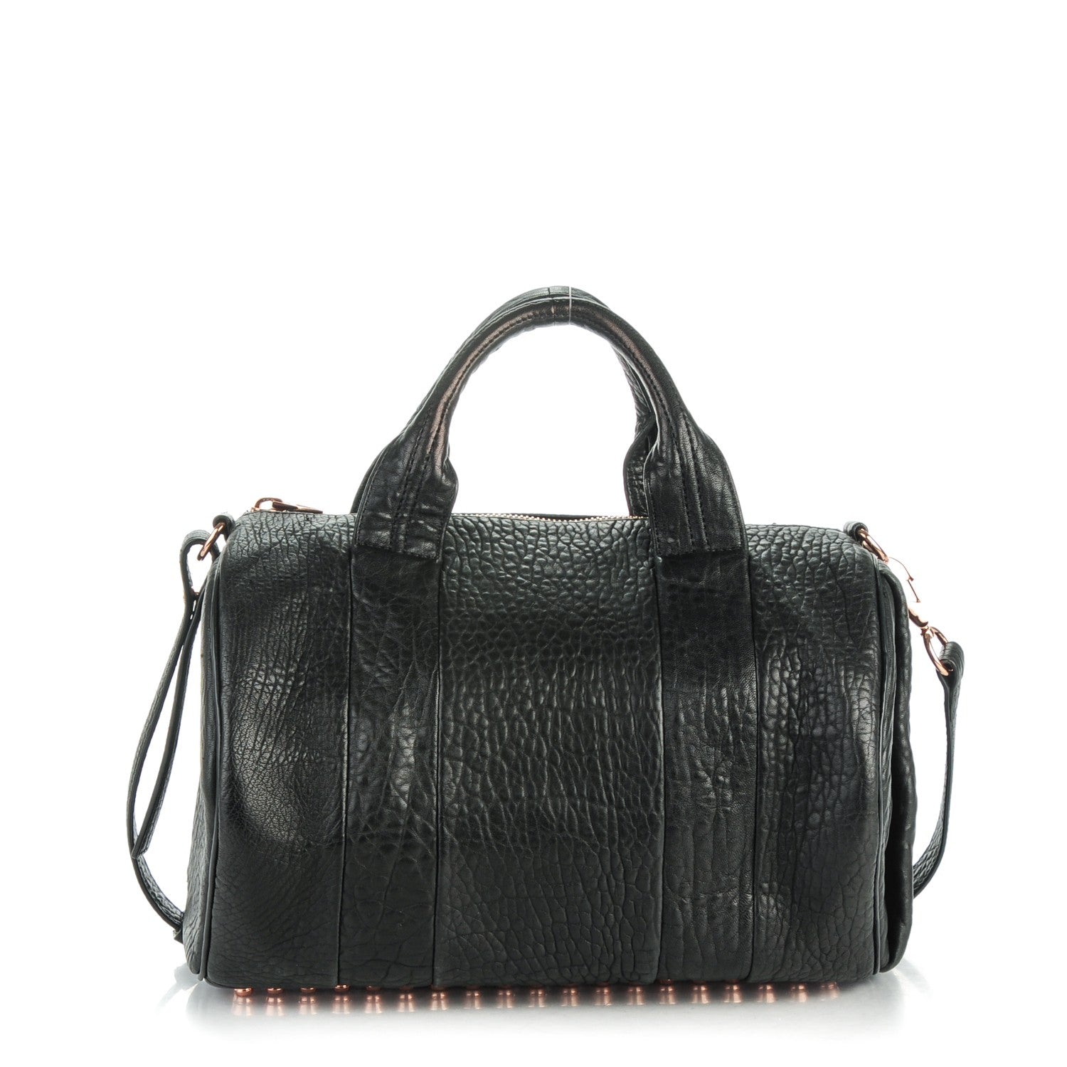 Alexander Wang Pebbled Lambskin Rocco Black Rose Gold Hardware 1 of 8