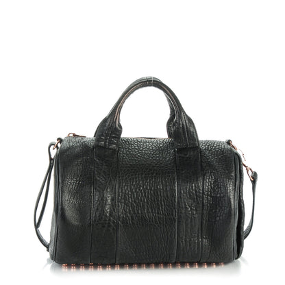 Alexander Wang Pebbled Lambskin Rocco Black Rose Gold Hardware 1 of 8