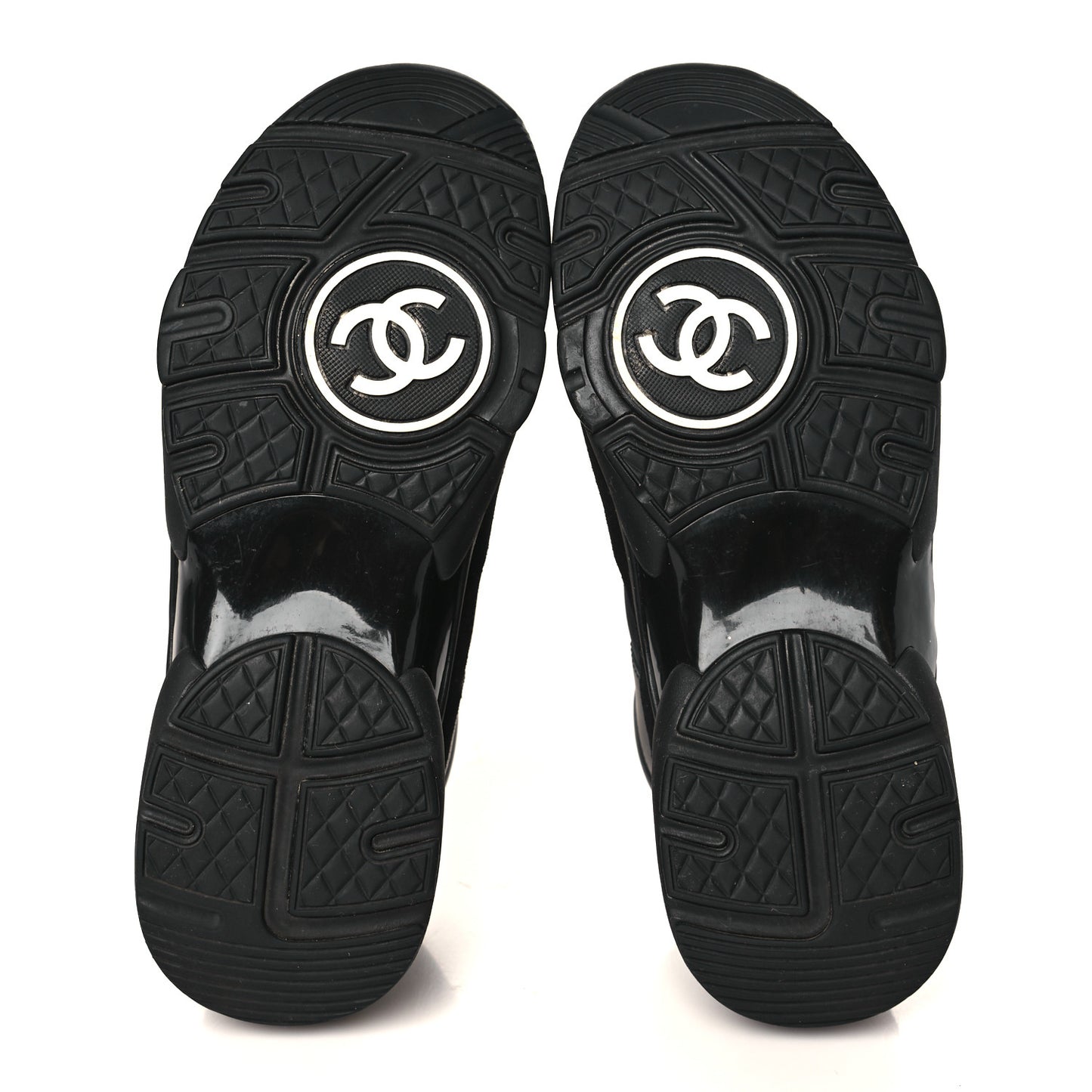 Toile Suede Calfskin CC Sneakers 38 Black