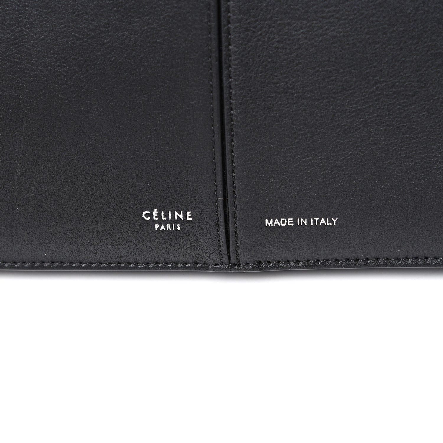 Celine Supple Natural Calfskin Tri-Fold Clutch Black 5 of 13
