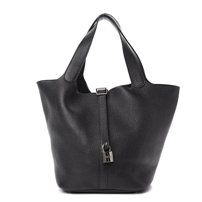 Hermes Taurillon Clemence Picotin Lock TGM Black 1 of 12