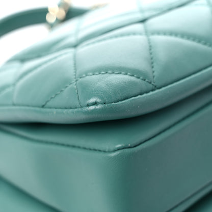 Chanel Lambskin Quilted Small Trendy CC Flap Dual Handle Bag Light Green 10 of 27
