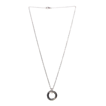 Cartier 18K Pink Yellow White Gold Diamond Trinity Pendant Necklace 3 of 7
