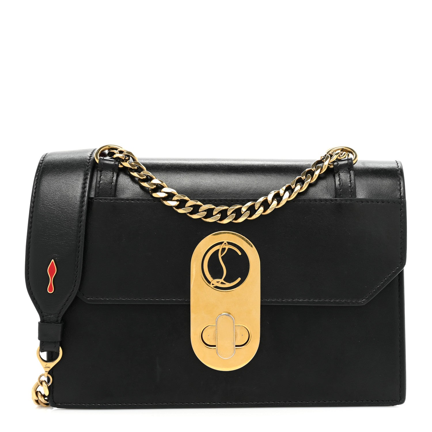 Christian Louboutin Calfskin Large Elisa Shoulder Bag Black 1 of 18